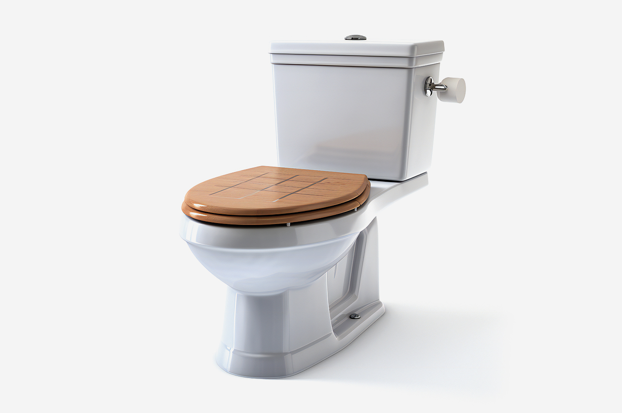 Toilette, neutraler Hintergrund.